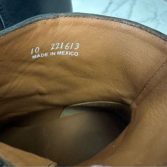 Charleston Shoe Co. Black Leather Drake Ankle Heeled Bootie Size 10 Date Party - Picture 7 of 16